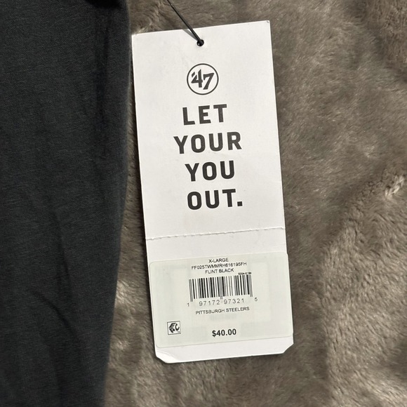 Pittsburgh Steelers Shirt Womens XL Black '47 American Football Team NFL Graphic - Picture 4 of 9